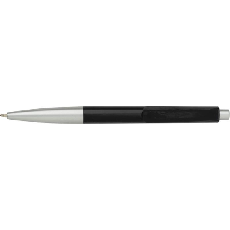 Image of Plastic ballpen with blue ink.